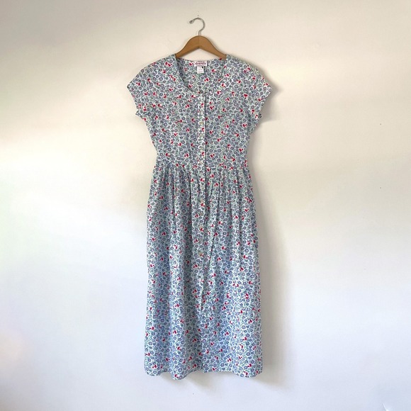 Lanz Of Salzburg Dresses & Skirts - Lanz of Salzburg Cotton Midi Dress Small Prairie Folk Cottagecore Modest